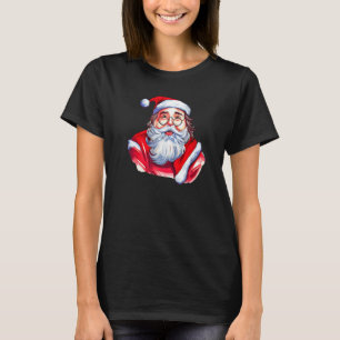 Vintage-Weihnachtsmann-Gesicht Weihnachten Kinder T-Shirt