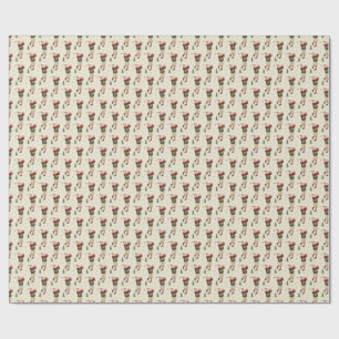 Vintage-Weihnachtsmann-Golf-Geschenkpapier Geschenkpapier