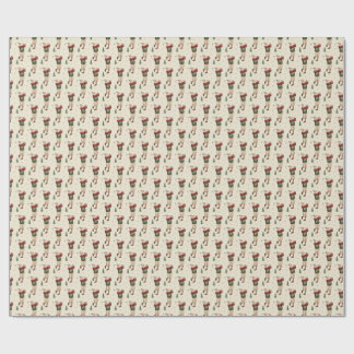Vintage-Weihnachtsmann-Golf-Geschenkpapier Geschenkpapier