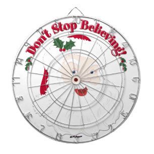Vintage Weihnachtsmann Hör nicht auf zu glauben! Dartscheibe