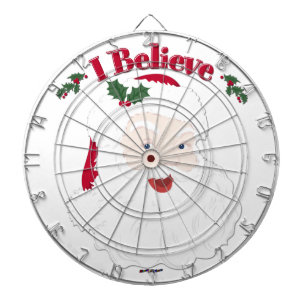 Vintage Weihnachtsmann Ich Glaube Weihnachten Dartscheibe