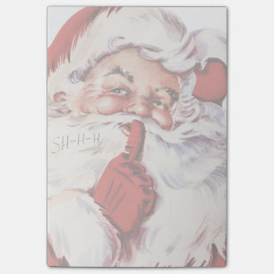 Vintage-Weihnachtsmann-Illustration Post-it Klebezettel