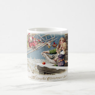 Vintage Weihnachtsmann-KinderweihnachtsTasse Kaffeetasse