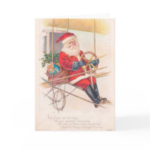 Vintage-Weihnachtsmann-Luftschiff-Fantasie