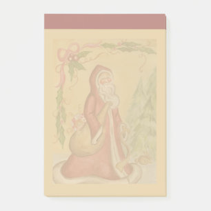 Vintage-Weihnachtsmann-Notizblock-Post-it-Notes Post-it Klebezettel