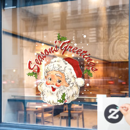Vintage Weihnachtsmann Nr. 1 Fensteraufkleber