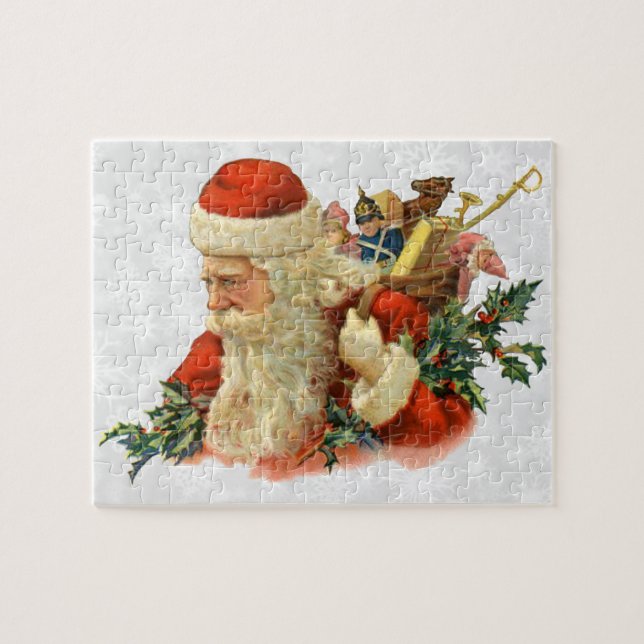 vintage Weihnachtsmann oder St. Nick Puzzle (Horizontal)