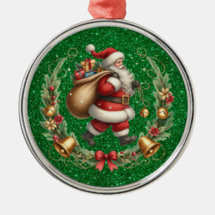Vintage-Weihnachtsmann-Ornament Ornament Aus Metall