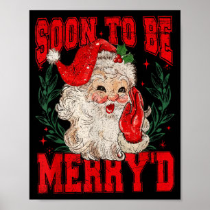 Vintage-Weihnachtsmann-Paar Weihnachten Steht Bald Poster