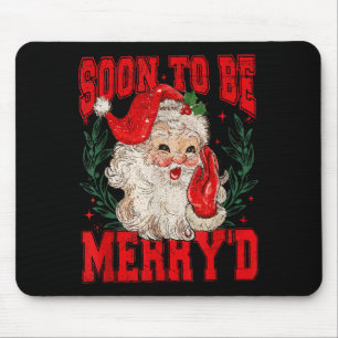 Vintage-Weihnachtsmann-Paar Weihnachten Steht Vor Mousepad