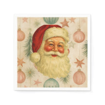 Vintage-Weihnachtsmann-Papier-Servietten