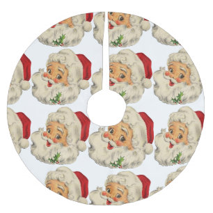 Vintage Weihnachtsmann Polyester Weihnachtsbaumdecke