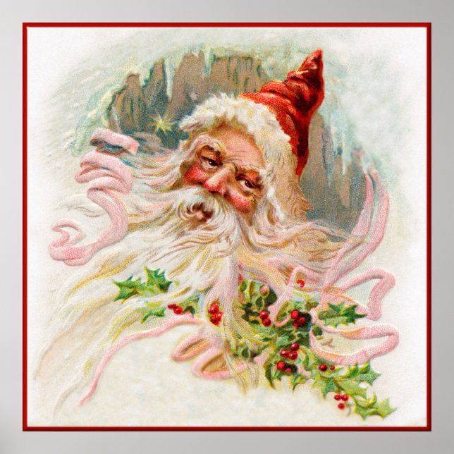 VINTAGE WEIHNACHTSMANN POSTER (Vorne)