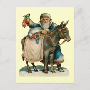 Vintage-Weihnachtsmann-Postkarte Feiertagspostkarte