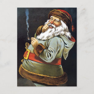 Vintage-Weihnachtsmann-Postkarte Postkarte