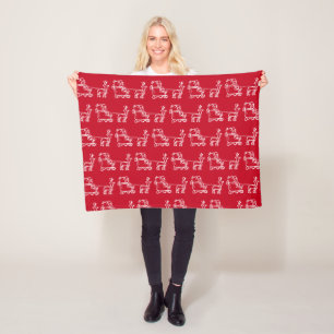 Vintage-Weihnachtsmann Rot Festlich Lustig Klassis Fleecedecke