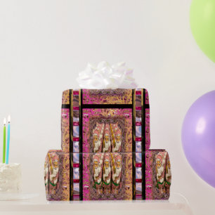 Vintage-Weihnachtsmann-Schokolade Lustiges Weihnac Geschenkpapier