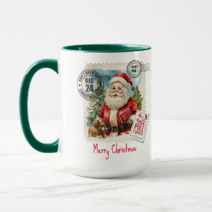 Vintage Weihnachtsmann Stempel-Kombitasse, 0,45 l Tasse