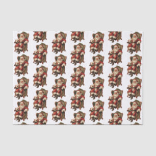 Vintage-Weihnachtsmann traditionelles Weihnachtsmu Seidenpapier