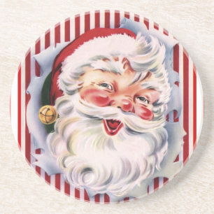 Vintage Weihnachtsmann Untersetzer mit Zuckerhut-Z