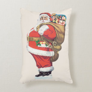Vintage Weihnachtsmann, viktorianischer Weihnachte Dekokissen