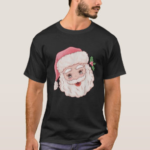 Vintage Weihnachtsmann Weihnachten Rosa Weihnachts T-Shirt