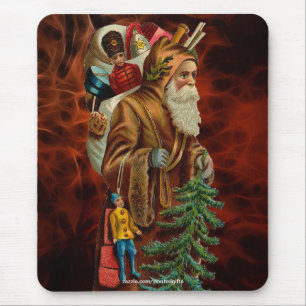 Vintage-Weihnachtsmann & Weihnachtsgeschenke-Mausp Mousepad