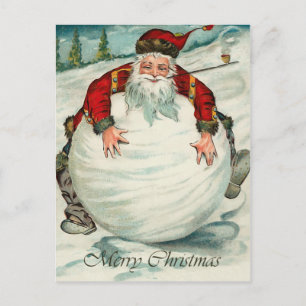 Vintage Weihnachtsmann Weihnachtspostkarte Feiertagspostkarte