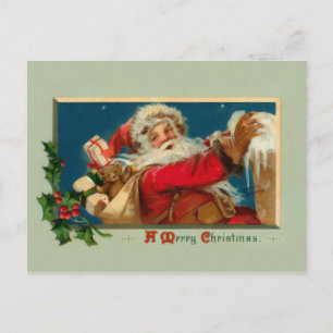 Vintage Weihnachtsmann Weihnachtspostkarte Feiertagspostkarte