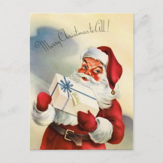 Vintage Weihnachtsmann-Weihnachtspostkarte Feiertagspostkarte