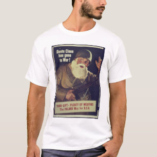 Vintage-Weihnachtsmann zieht in den Krieg Poster T-Shirt