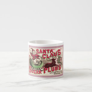 Vintage Weihnachtsmann Zuckerpflaumen Werbung Anti Espressotasse