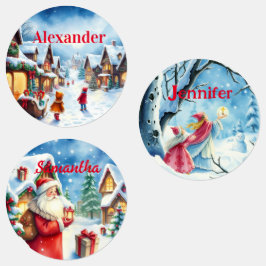 Vintage Weihnachtsmarken für Wasserfarben Etiketten