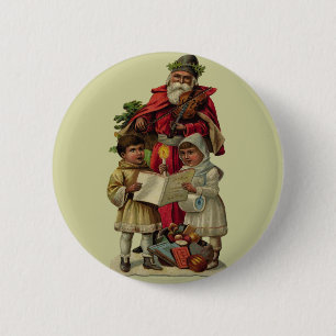 Vintage Weihnachtsmusik Button