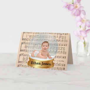 Vintage Weihnachtsmusik hinzufügen Karte