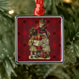 Vintage Weihnachtsmusik Ornament Aus Metall