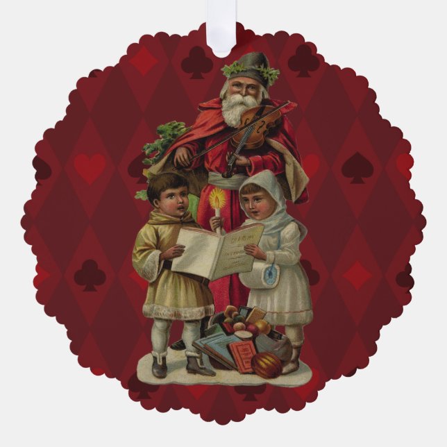 Vintage Weihnachtsmusik Ornament Karte