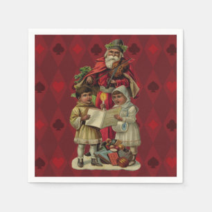 Vintage Weihnachtsmusik Serviette
