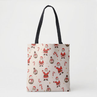 vintage Weihnachtsmuster Tote