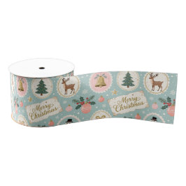Vintage-Weihnachtsmuster-Wrap-Papier Ripsband