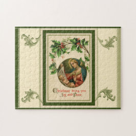 Vintage Weihnachtsnativity-Szene Puzzle
