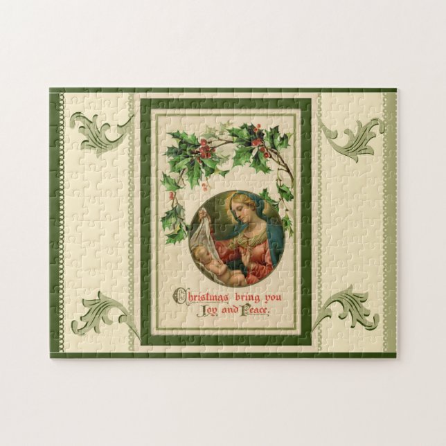 Vintage Weihnachtsnativity-Szene Puzzle (Horizontal)