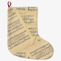 Vintage-Weihnachtsnoten Weihnachtsstrumpf