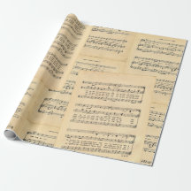 Vintage-Weihnachtsnoten-Wrap-Papier