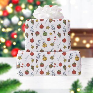 Vintage-Weihnachtsornament-Muster Geschenkpapier