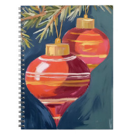 Vintage-Weihnachtsornamente Aquarell Notizblock