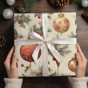 Vintage Weihnachtsornamente Weihnachten Geschenkpapier