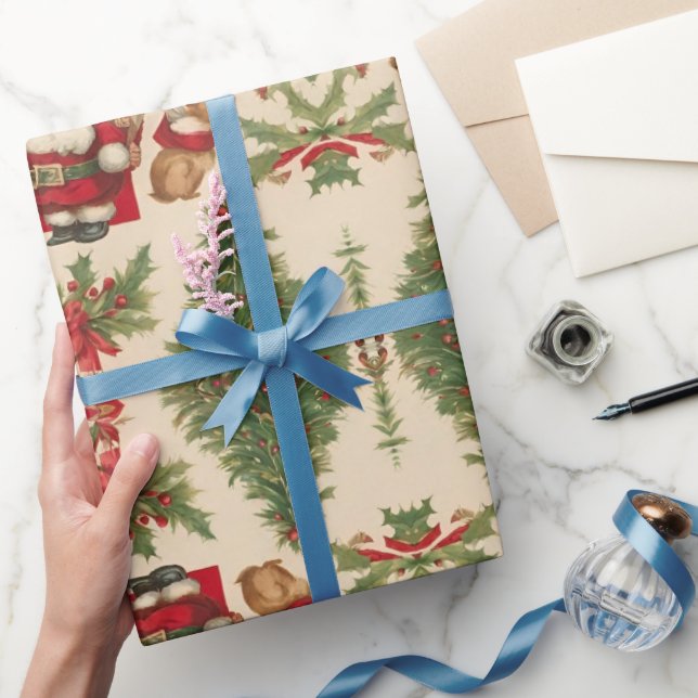 Vintage-Weihnachtspapier Geschenkpapier (Schenken)