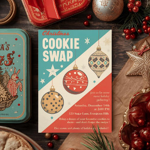 Vintage-Weihnachtsplätzchen-Tausch im Stil der Mit Einladung