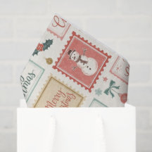 Vintage-Weihnachtspost-Briefmarkenmuster